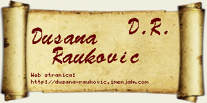 Dušana Rauković vizit kartica